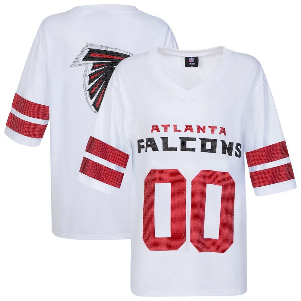 Cuce Women's Rhinestone V-Neck Tunic - Atlanta Falcons