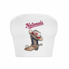 MLB Washington Nationals Tiny Turnip Women's Cowboy Boot Crop Tube Top