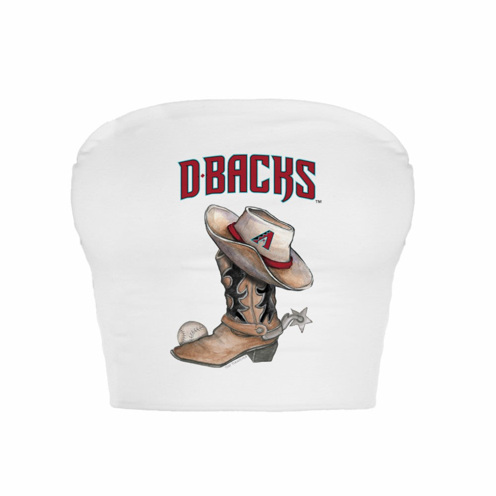 MLB Arizona Diamondbacks Tiny Turnip Women's Cowboy Boot Crop Tube Top
