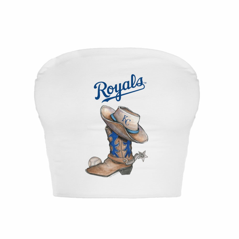 MLB Kansas City Royals Tiny Turnip Women's Cowboy Boot Crop Tube Top