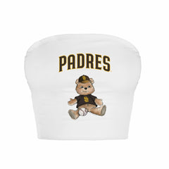 MLB San Diego Padres Tiny Turnip Women's Teddy Bear Crop Tube Top