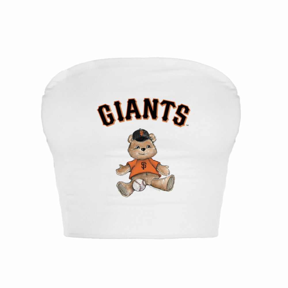 MLB San Francisco Giants Tiny Turnip Women's Teddy Bear Crop Tube Top