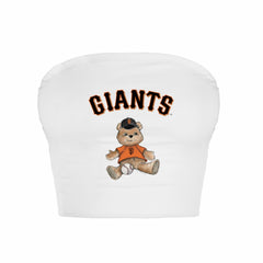 MLB San Francisco Giants Tiny Turnip Women's Teddy Bear Crop Tube Top