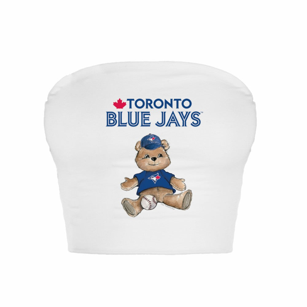 MLB Toronto Blue Jays Tiny Turnip Women's Teddy Bear Crop Tube Top