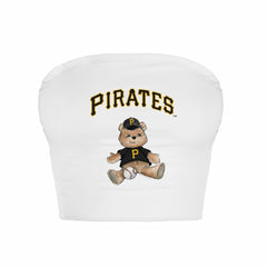 MLB Pittsburgh Pirates Tiny Turnip Women's Teddy Bear Crop Tube Top