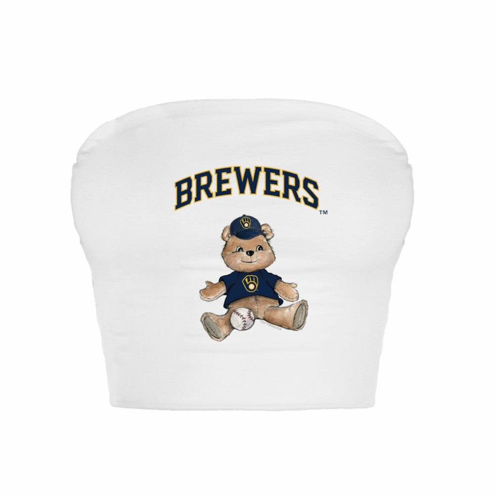 MLB Milwaukee Brewers Tiny Turnip Women's Teddy Bear Crop Tube Top