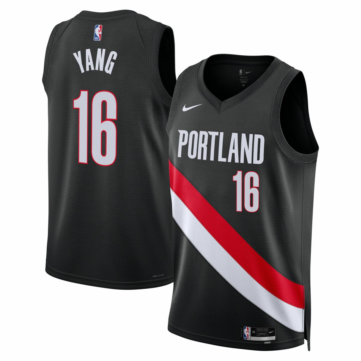 NBA Yang Hansen Portland Trail Blazers Unisex Swingman Jersey