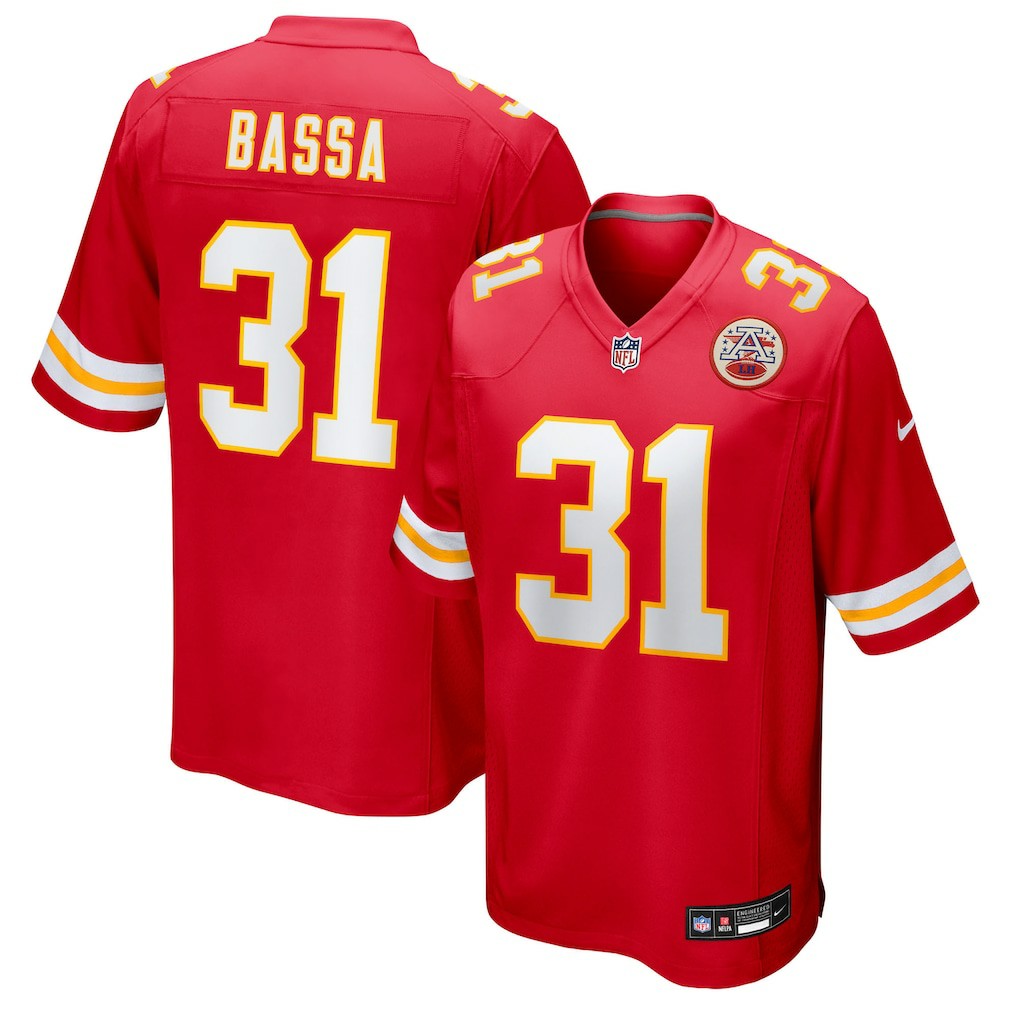 Jeffrey Bassa  Team Game Jersey - Kansas City Chiefs