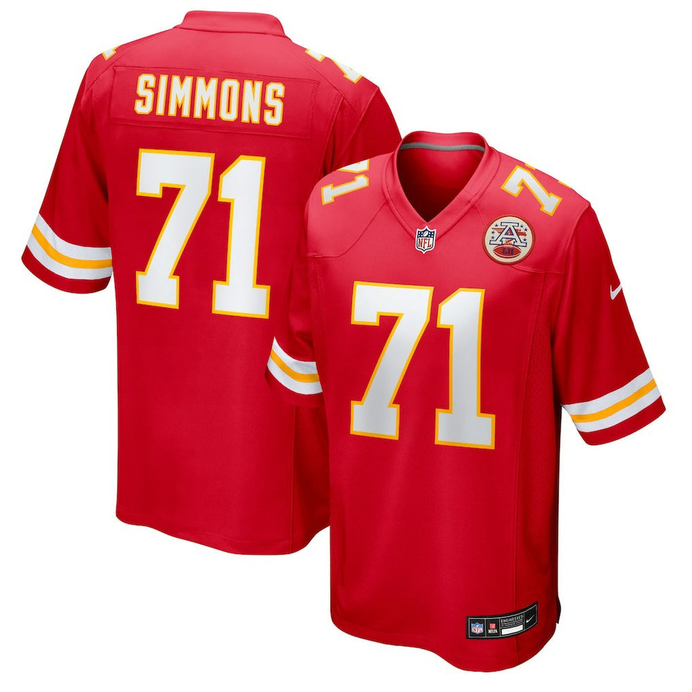 Josh Simmons  Team Game Jersey - Kansas City Chiefs