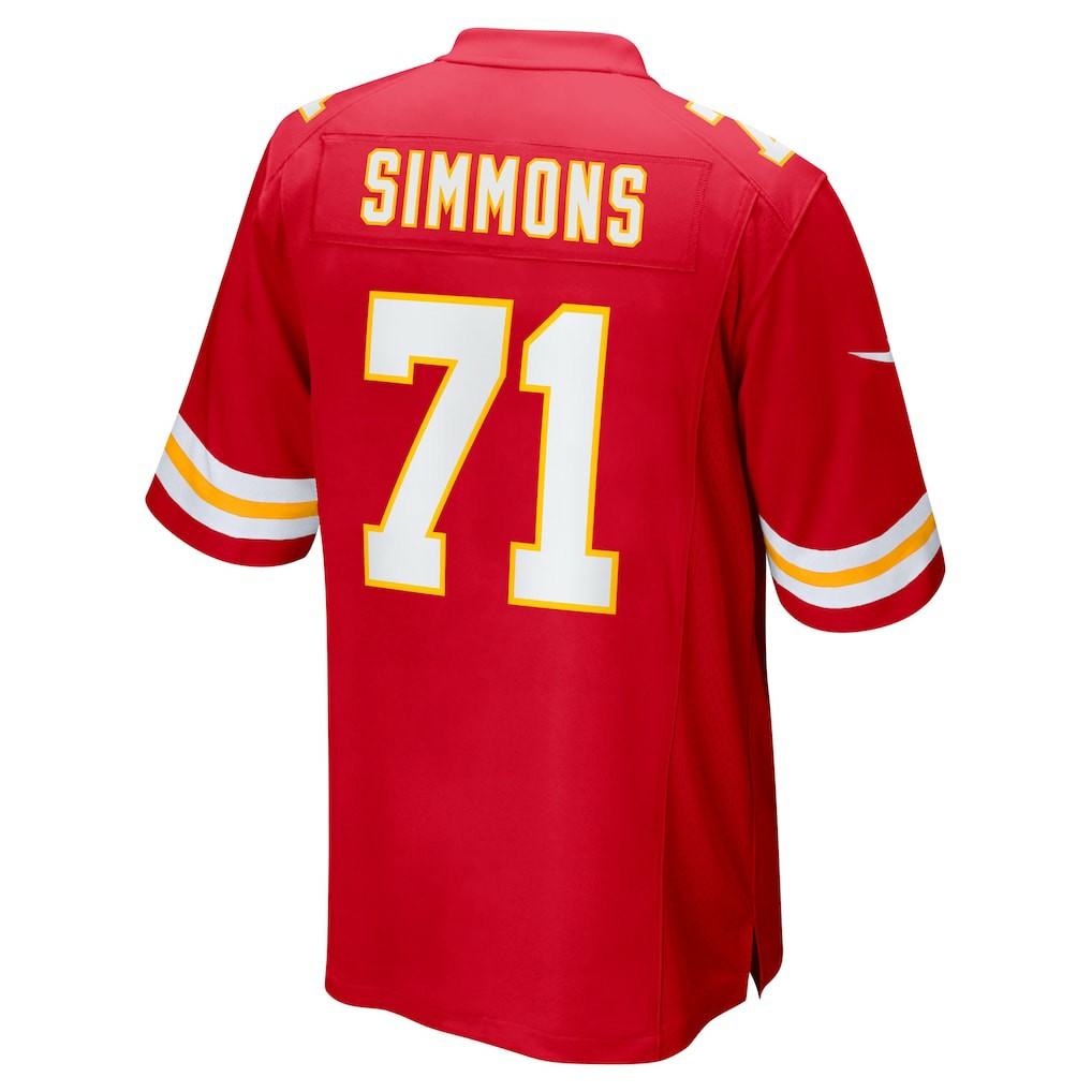Josh Simmons  Team Game Jersey - Kansas City Chiefs