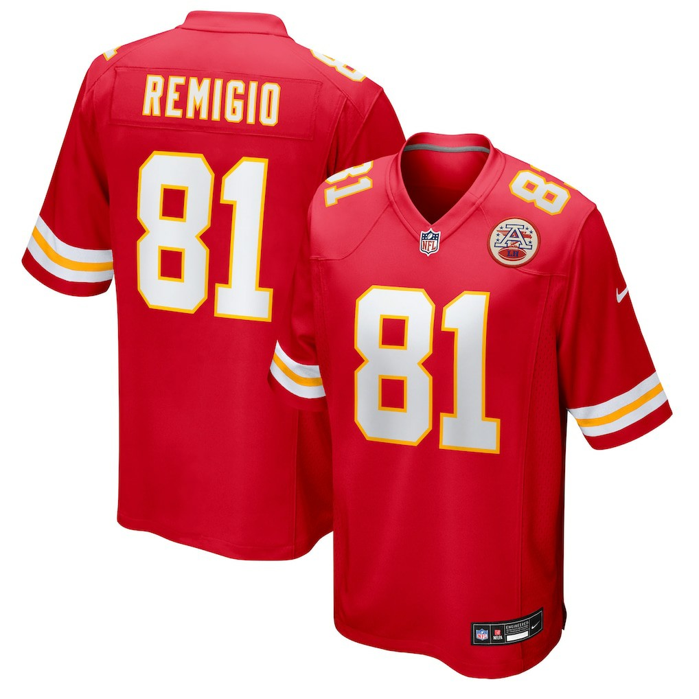 Nikko Remigio  Team Game Jersey - Kansas City Chiefs