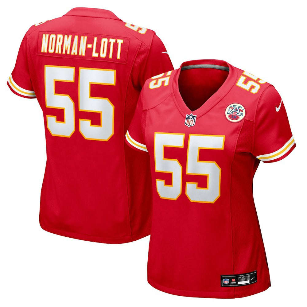 Omarr Norman-Lott  Women's Team Game Jersey - Kansas City Chiefs