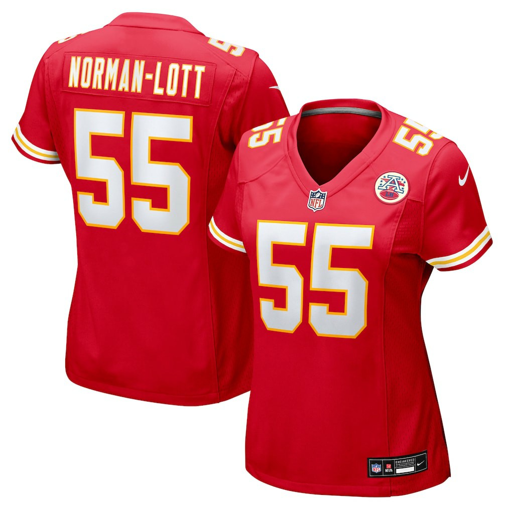Omarr Norman-Lott  Women's Team Game Jersey - Kansas City Chiefs