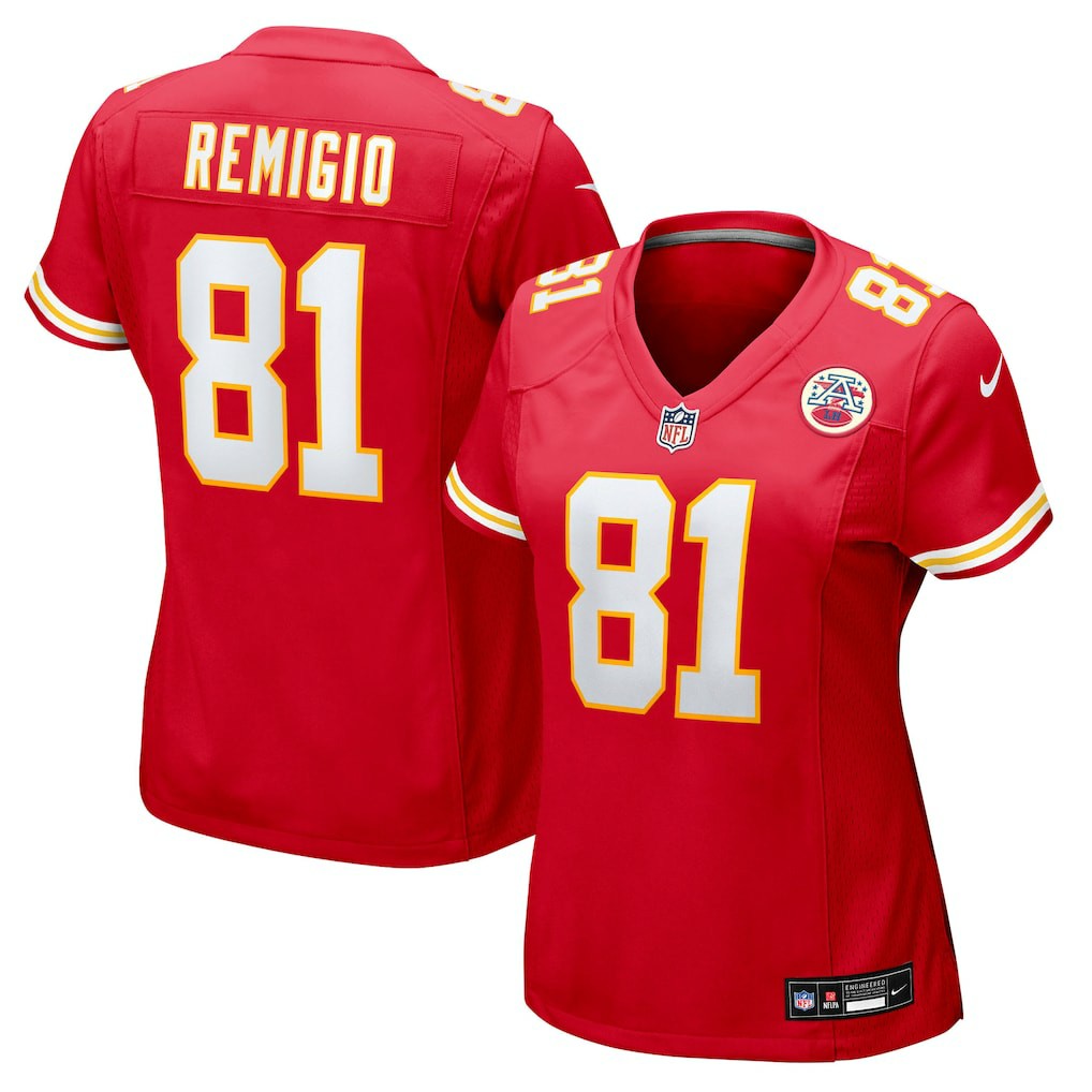 Nikko Remigio  Women's Team Game Jersey - Kansas City Chiefs