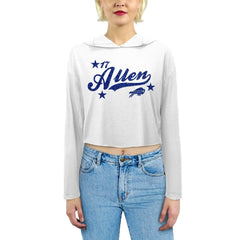 Josh Allen  Majestic Threads Women's Glitter Wordmark Hoodie - Buffalo Bills