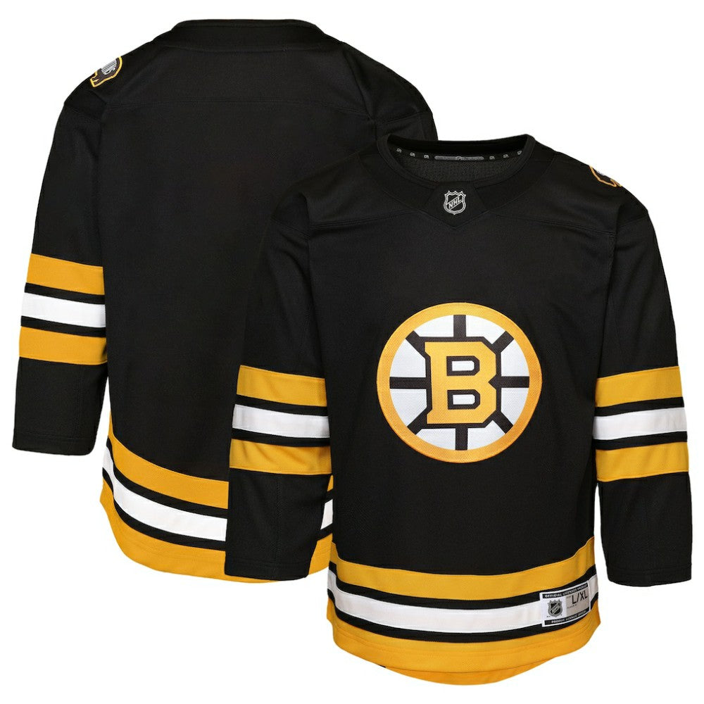 NHL Black Boston Bruins Youth Home Premier Jersey