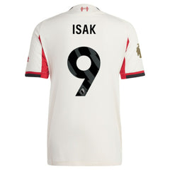 Alexander Isak Liverpool 2025/26 Away Player Jersey - Adidas White