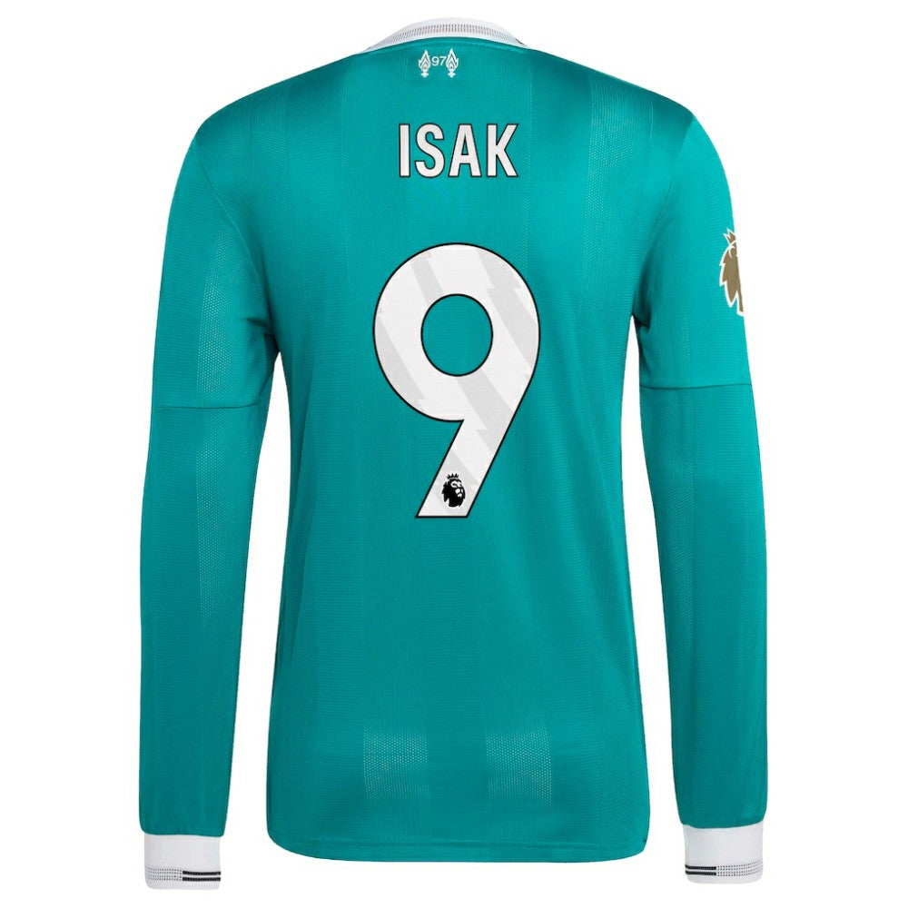 Alexander Isak Liverpool 2025/26 Third Long Sleeve Player Jersey - Adidas Green