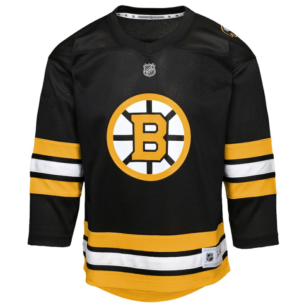 NHL Black Boston Bruins Youth Home Custom Replica Jersey