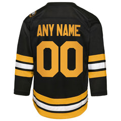 NHL Black Boston Bruins Youth Home Custom Replica Jersey