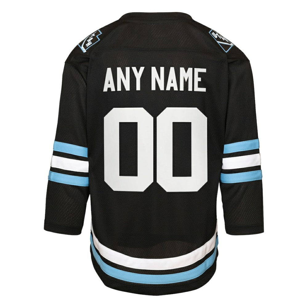 NHL Black Utah Mammoth Youth Home Replica Custom Jersey