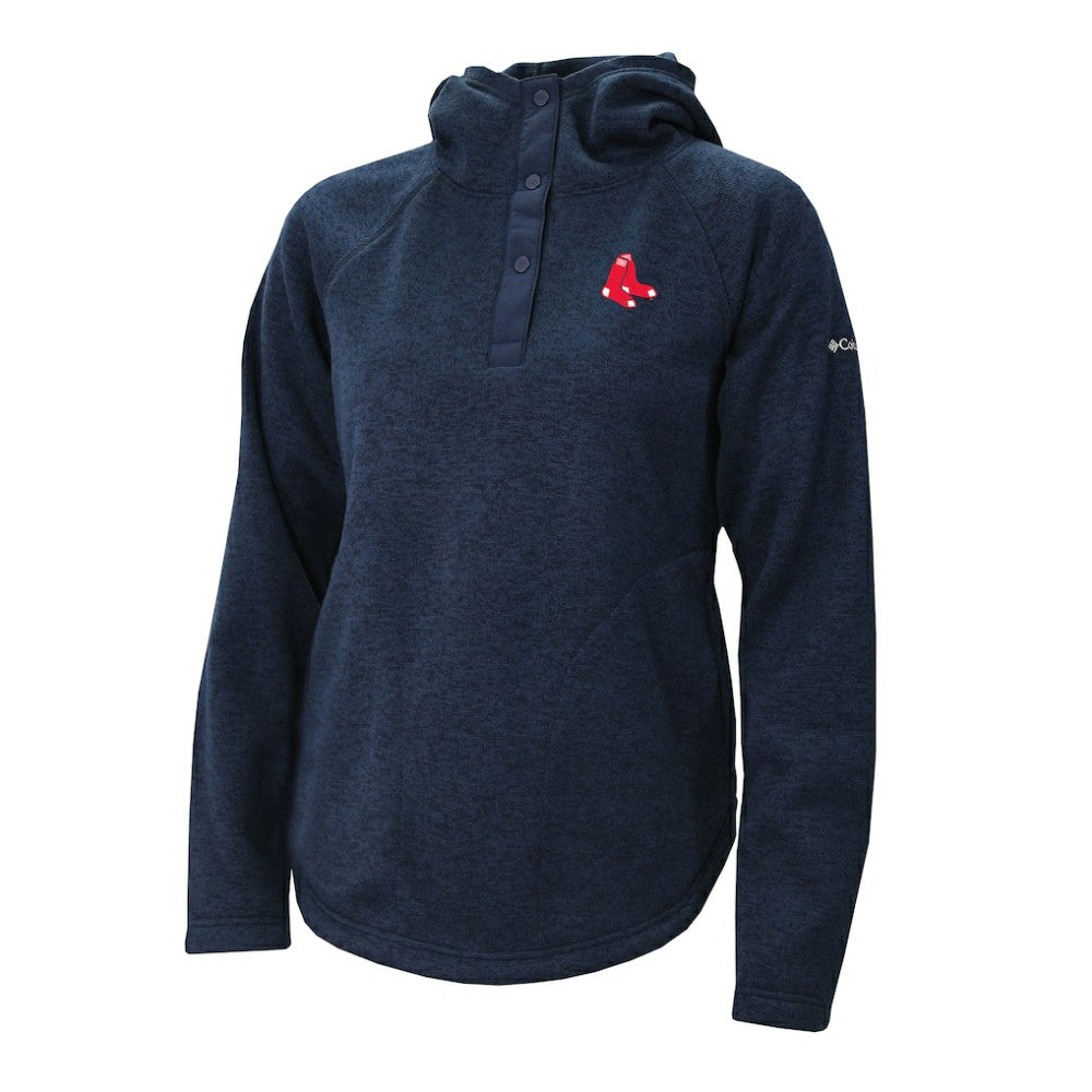 MLB Boston Red Sox Columbia Women's Half-Snap Pullover Hoodie
