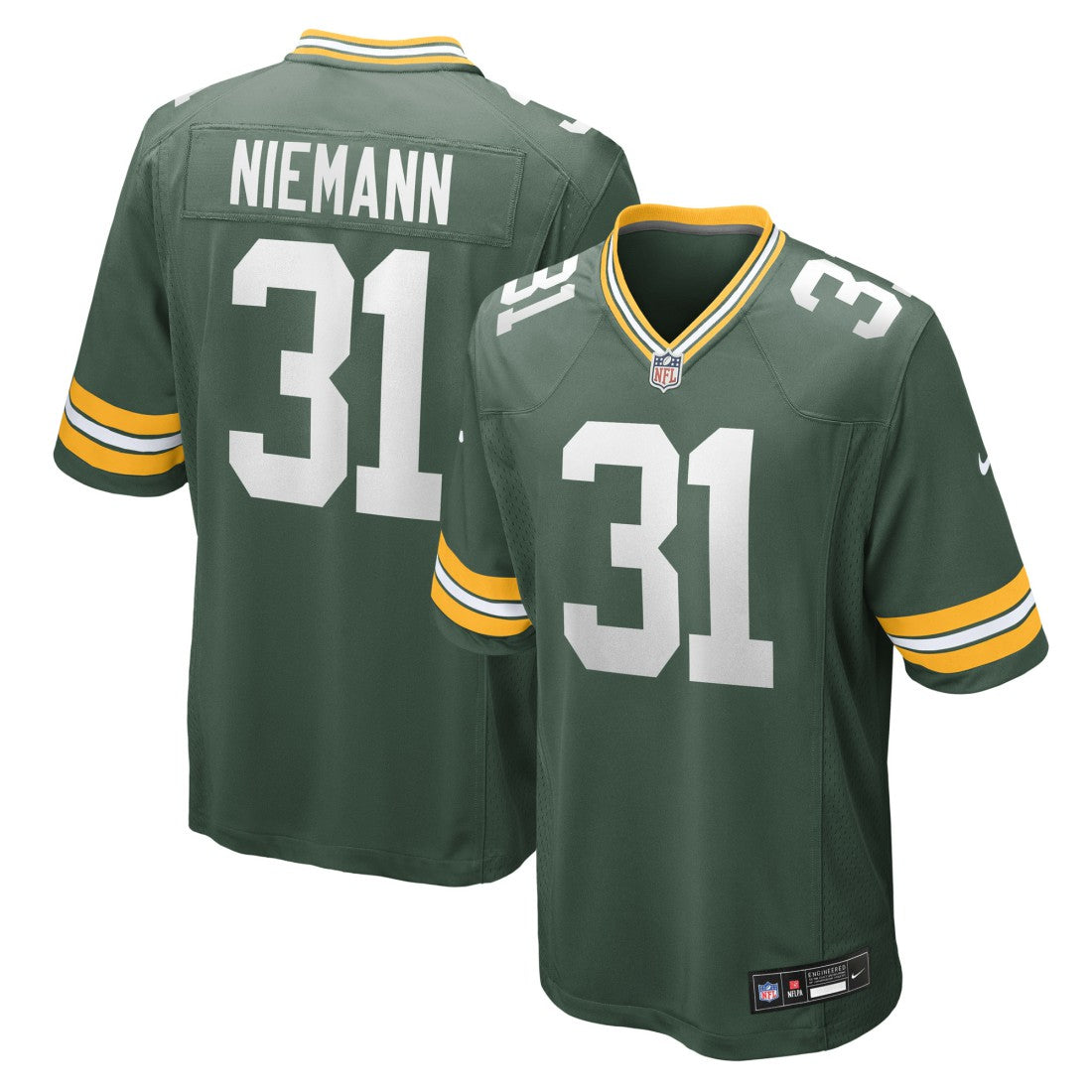 Nick Niemann  Team Game Jersey - Green Bay Packers