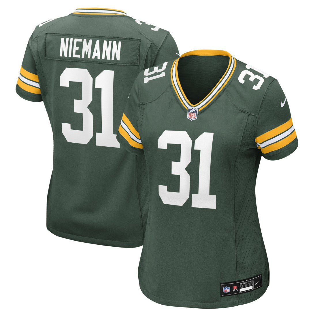 Nick Niemann  Women's Team Game Jersey - Green Bay Packers