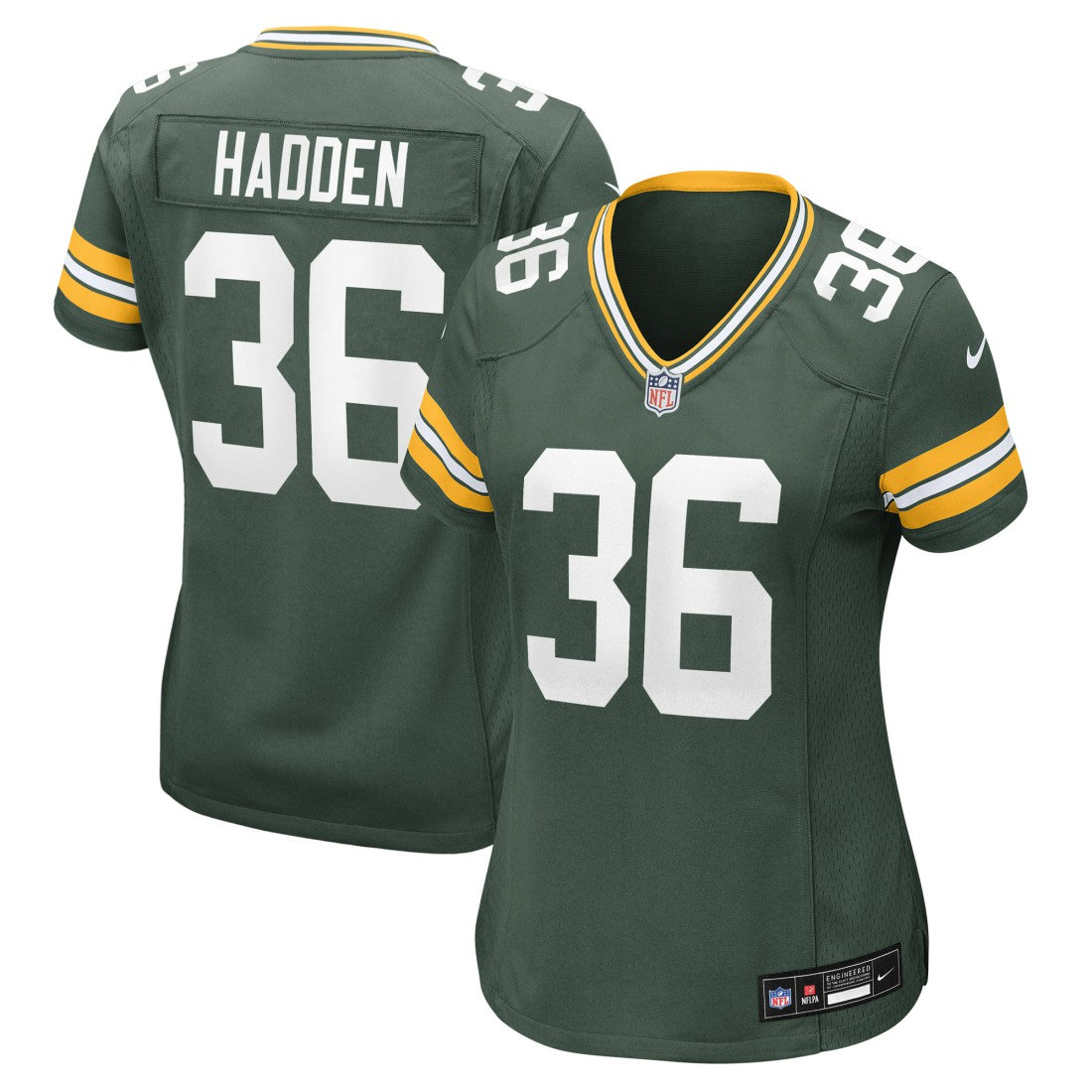 Kamal Hadden  Women's Team Game Jersey - Green Bay Packers