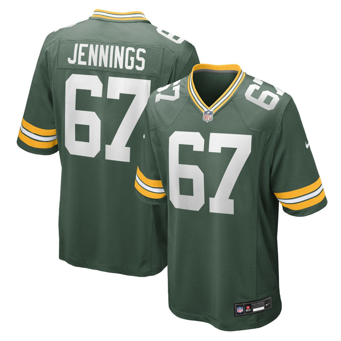 Donovan Jennings  Team Game Jersey - Green Bay Packers