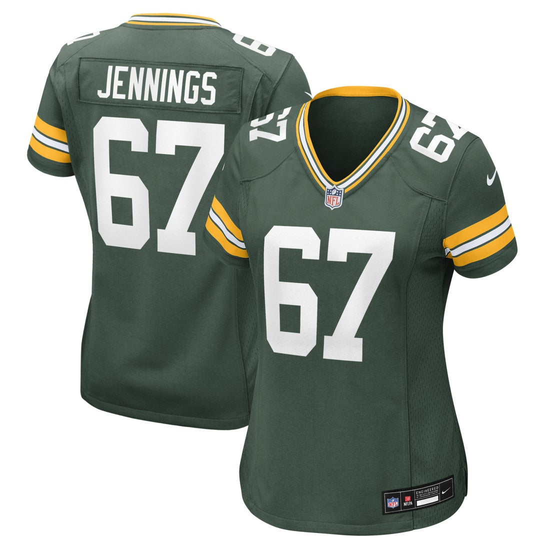 Donovan Jennings  Women's Team Game Jersey - Green Bay Packers