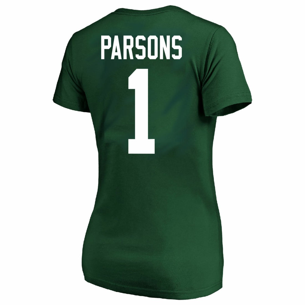 Micah Parsons  Women's Plus Size Name & Number V-Neck T-Shirt - Green Bay Packers