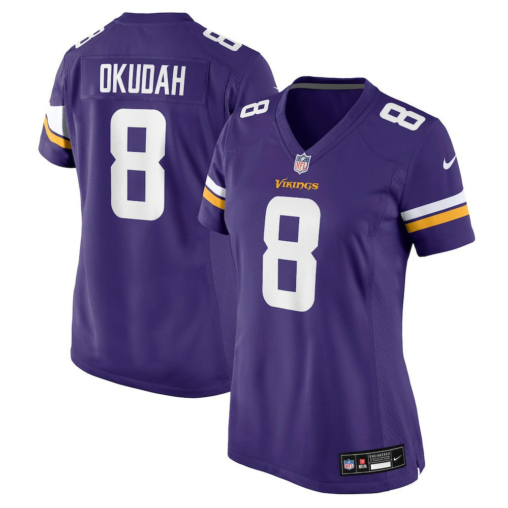 Jeff Okudah  Women's Team Game Jersey - Minnesota Vikings