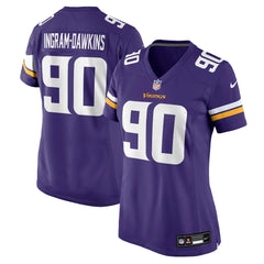 Tyrion Ingram-Dawkins  Women's Team Game Jersey - Minnesota Vikings