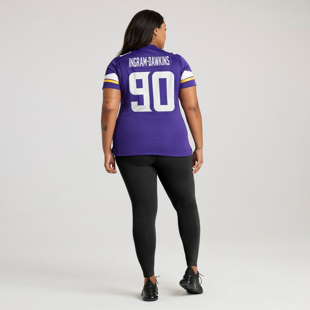 Tyrion Ingram-Dawkins  Women's Team Game Jersey - Minnesota Vikings