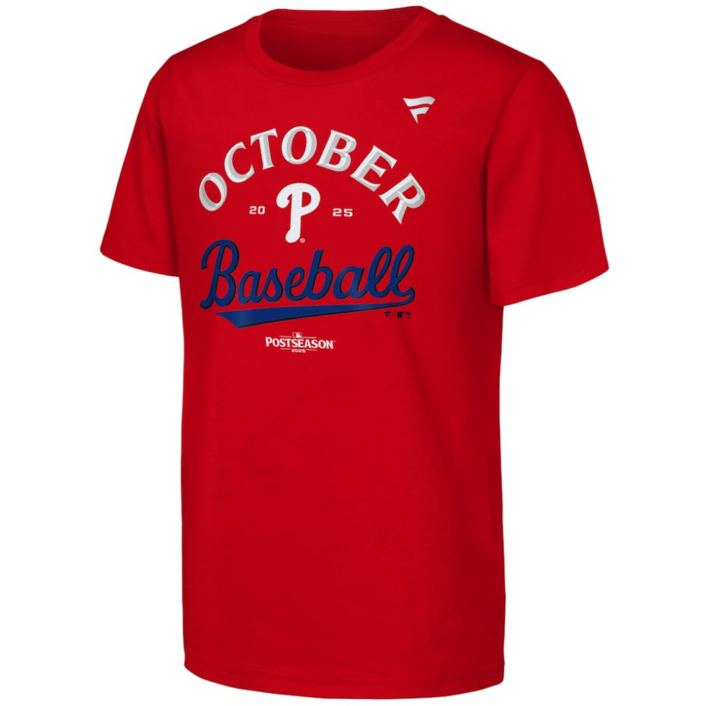 MLB Philadelphia Phillies Fanatics Youth 2025 MLB Postseason Locker Room T-Shirt