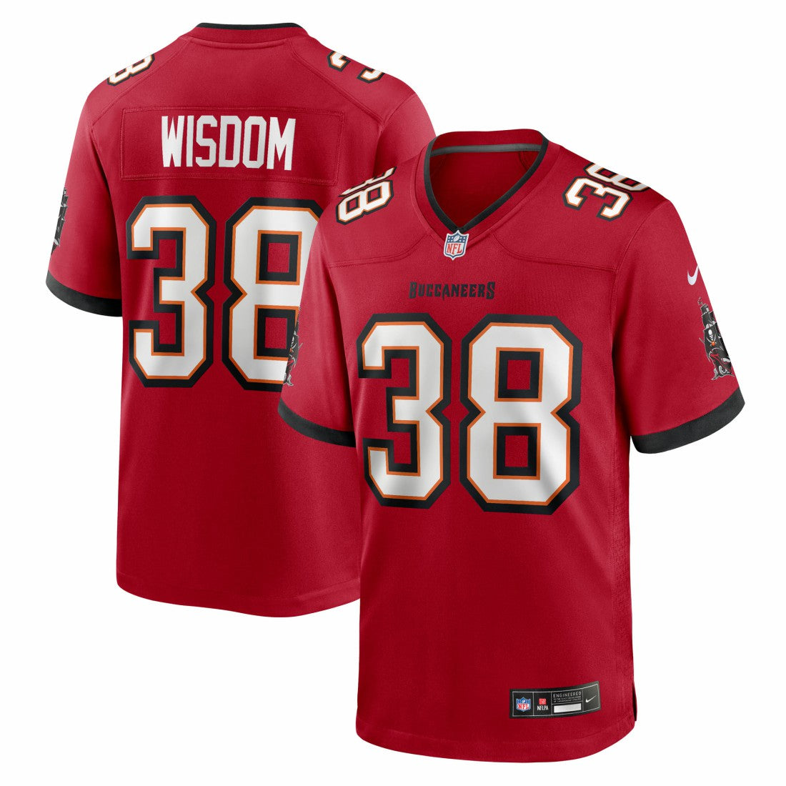 Rashad Wisdom  Team Game Jersey - Tampa Bay Buccaneers