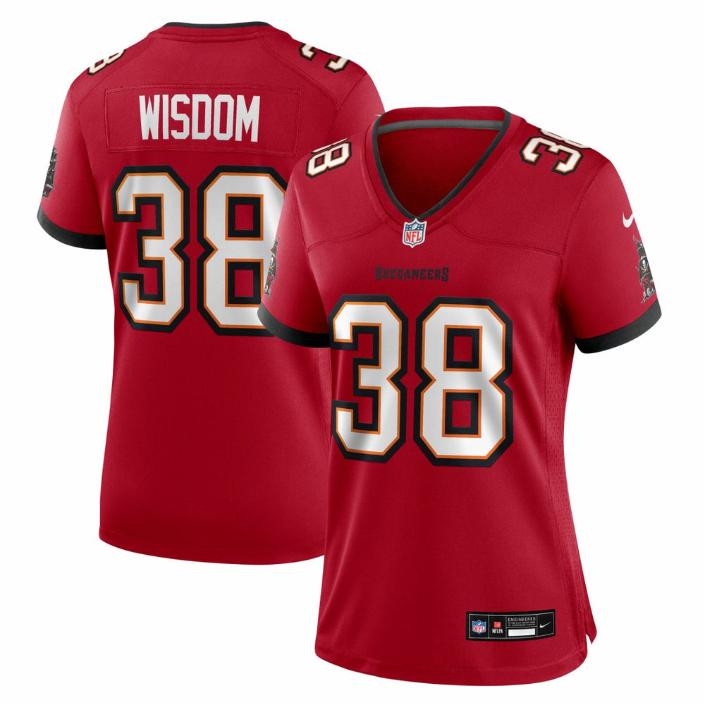 Rashad Wisdom  Women's Team Game Jersey - Tampa Bay Buccaneers