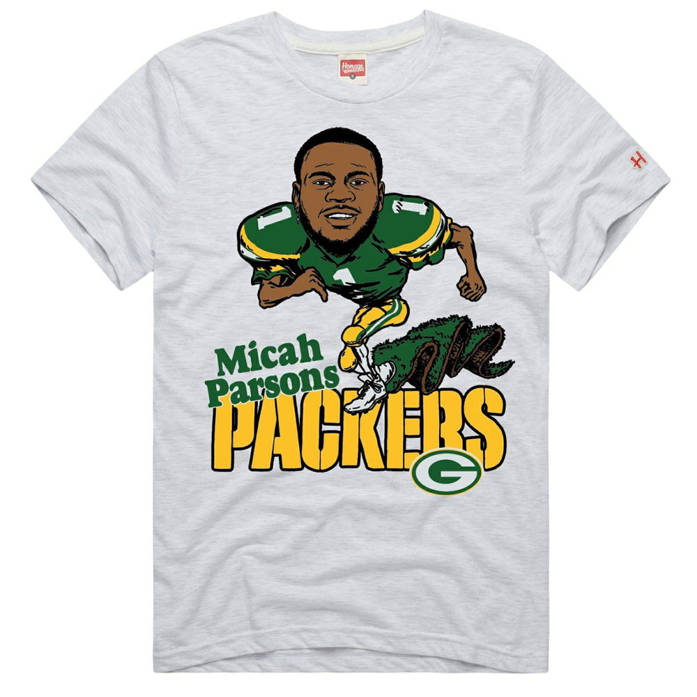Micah Parsons  Homage Unisex Caricature Player Graphic Tri-Blend T-Shirt - Green Bay Packers