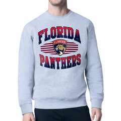 NHL Gray Florida Panthers Starter Team Grit Graphic Fleece Pullover Sweatshirt