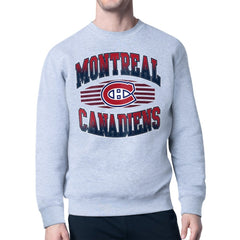 NHL Gray Montreal Canadiens Starter Team Grit Graphic Fleece Pullover Sweatshirt