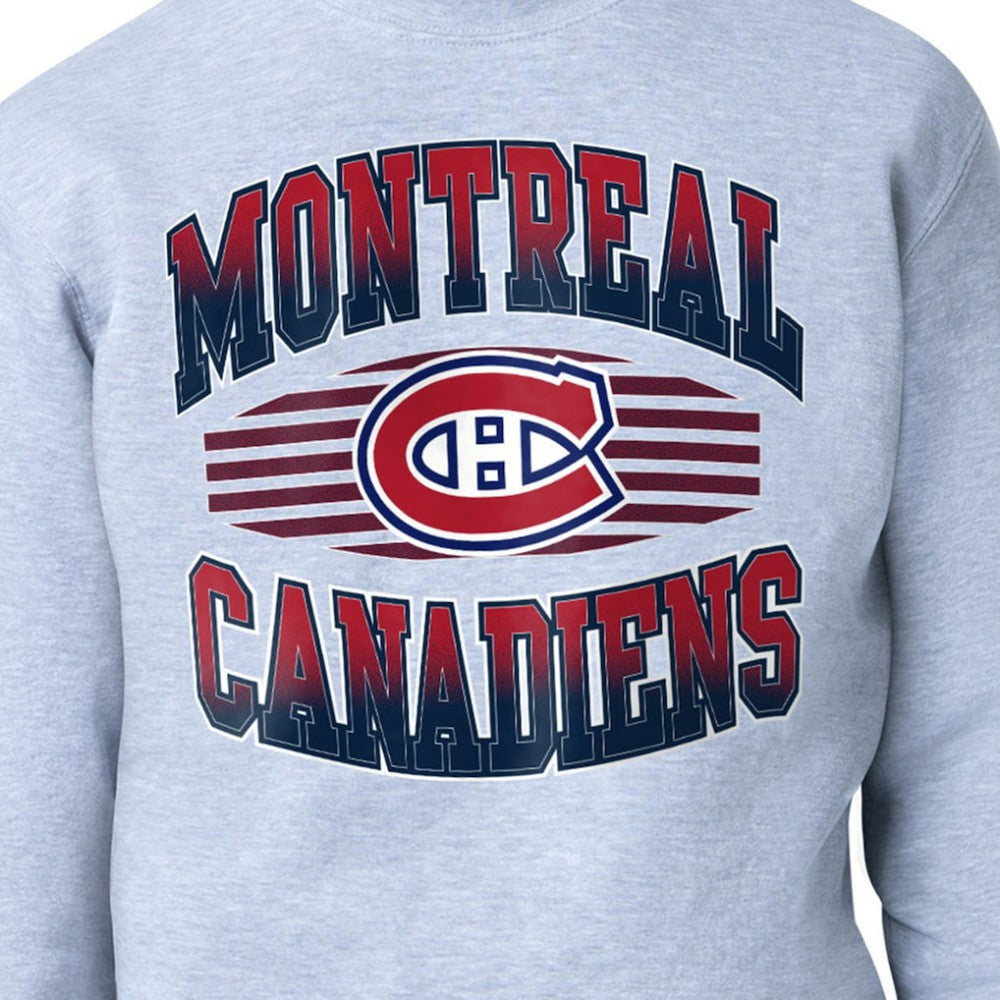 NHL Gray Montreal Canadiens Starter Team Grit Graphic Fleece Pullover Sweatshirt