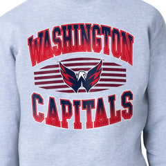 NHL Gray Washington Capitals Starter Team Grit Graphic Fleece Pullover Sweatshirt