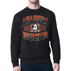 NHL Black Anaheim Ducks Starter Team Grit Graphic Fleece Pullover Sweatshirt