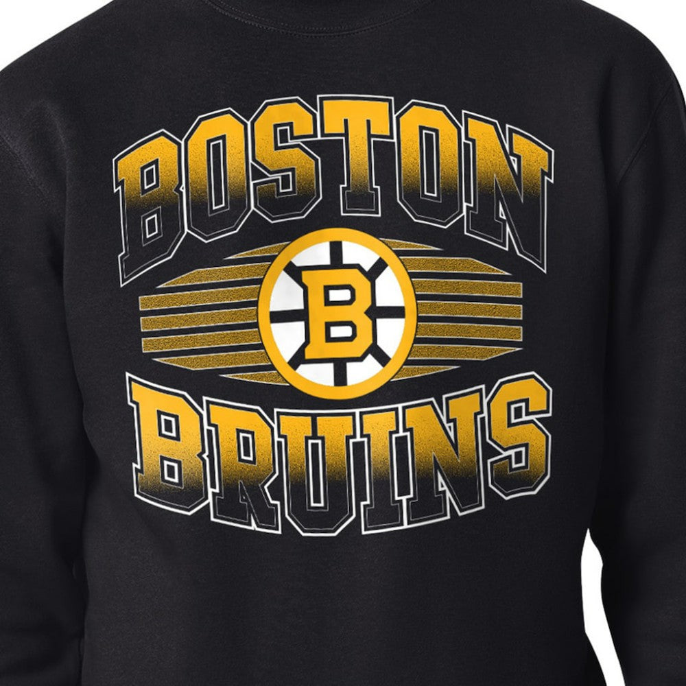 NHL Black Boston Bruins Starter Team Grit Graphic Fleece Pullover Sweatshirt