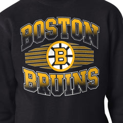 NHL Black Boston Bruins Starter Team Grit Graphic Fleece Pullover Sweatshirt