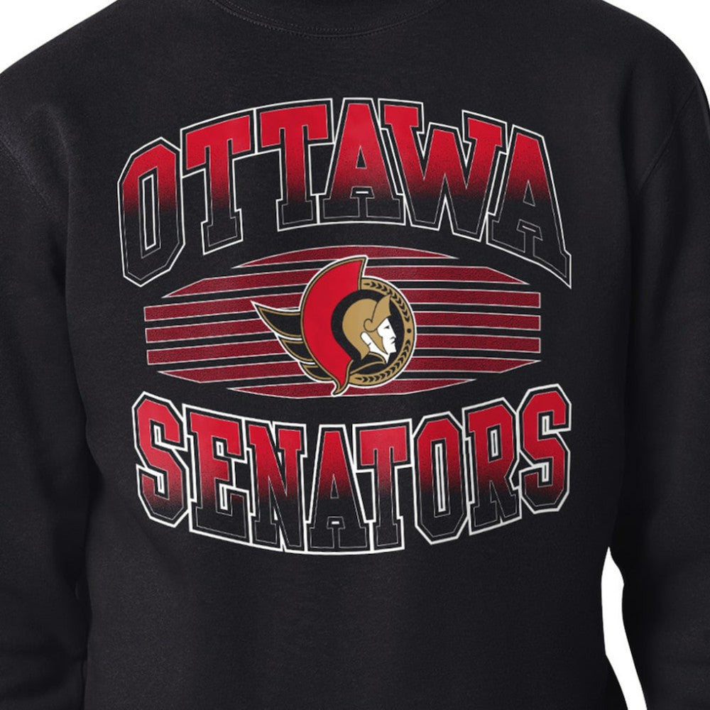 NHL Black Ottawa Senators Starter Team Grit Graphic Fleece Pullover Sweatshirt