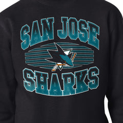 NHL Black San Jose Sharks Starter Team Grit Graphic Fleece Pullover Sweatshirt