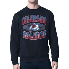 NHL Navy Colorado Avalanche Starter Team Grit Graphic Fleece Pullover Sweatshirt