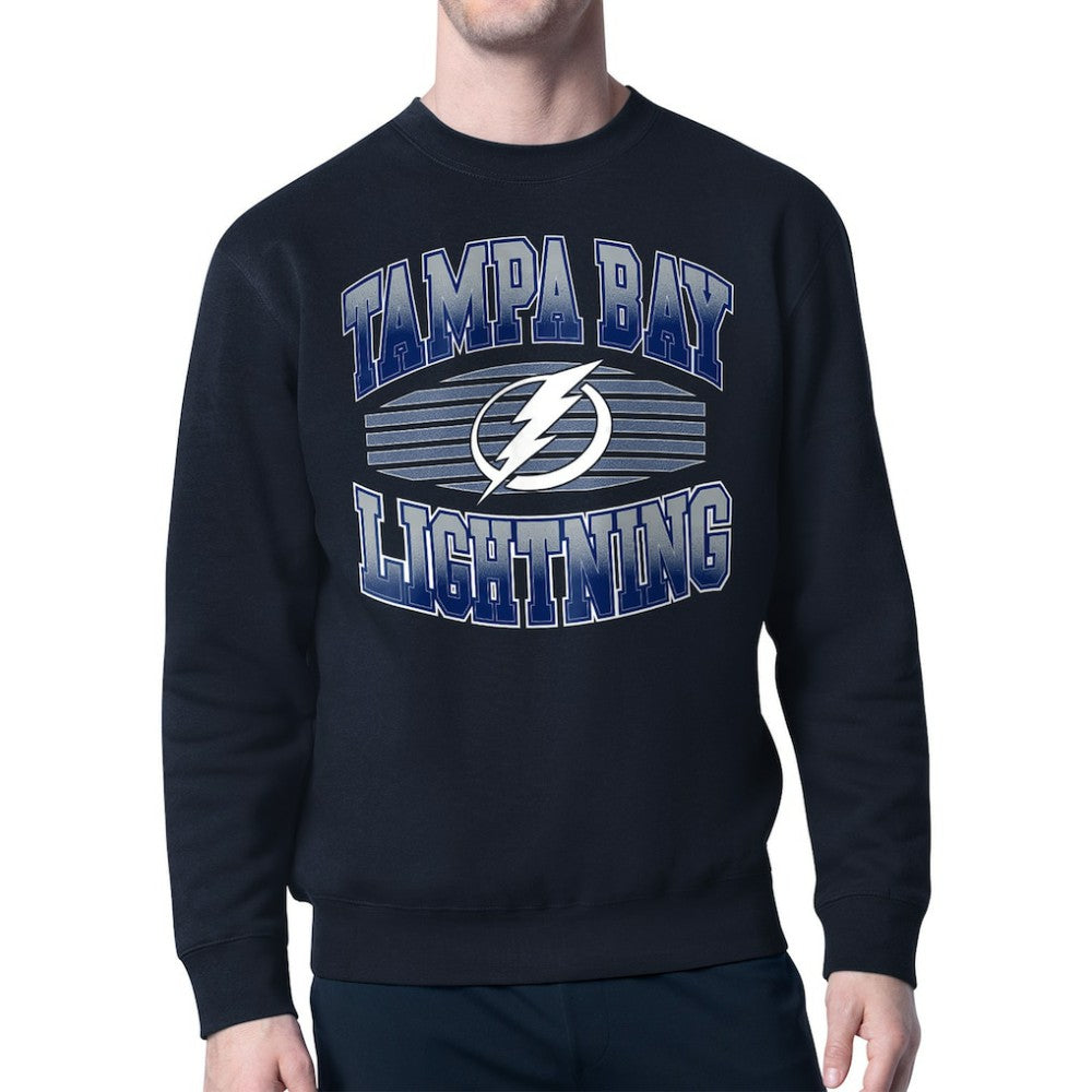 NHL Navy Tampa Bay Lightning Starter Team Grit Graphic Fleece Pullover Sweatshirt